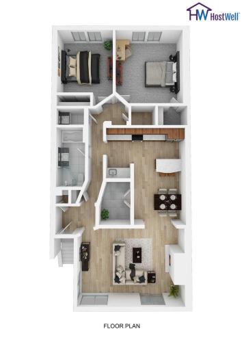 a floor plan of a house at Spacious 2br Near Ocean & Sutro Heights Park in San Francisco