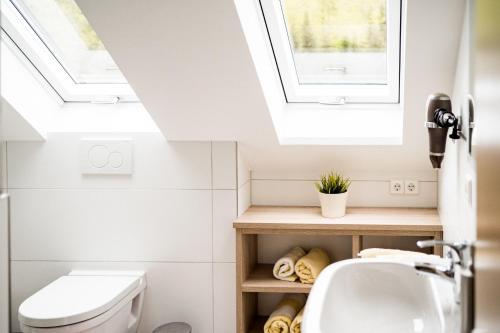a bathroom with a sink and a window at Paradies Im Schwarzwald in Bad Peterstal-Griesbach