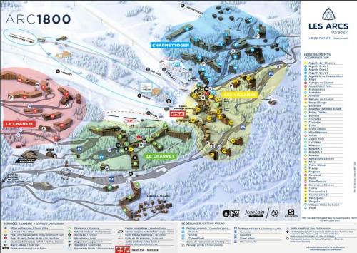 Résidence Belles Challes - Très beau studio rénové pour 4 personnes, skis aux pieds et proche des commerces dans le village du Charvet à Arc 1800 MAE-1404