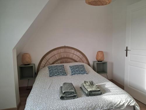 Postel nebo postele na pokoji v ubytování Le Mascaret