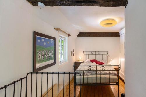 a bedroom with a bed in a room at Haus Berlar in Bestwig