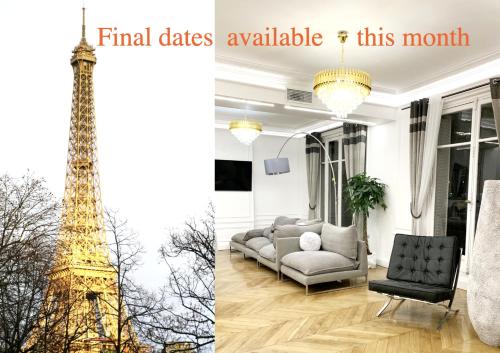 Appartement devant la Tour Eiffel et Seine