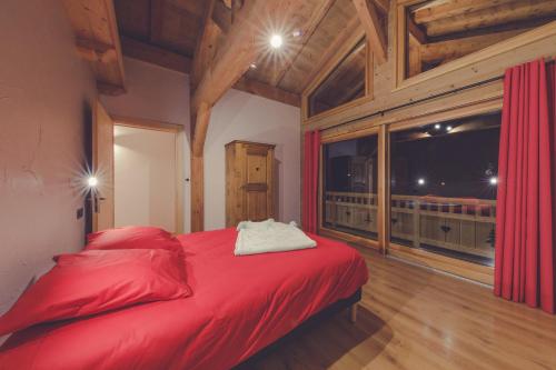 Llit o llits en una habitació de Chalet La Rocca