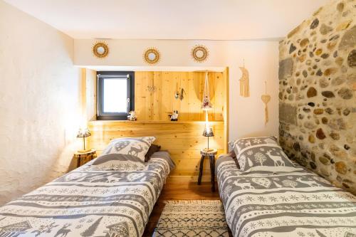 Postel nebo postele na pokoji v ubytování Gîte L'étable