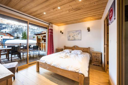 Llit o llits en una habitació de La source Valloire