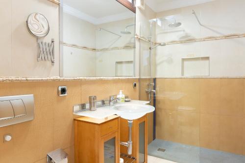 a bathroom with a sink and a shower at Villa Eris in Puerto del Carmen