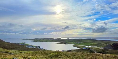 a view of a lake on top of a hill at The Westings in Tingwall