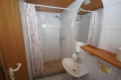 Phòng tắm tại Ferienhaus Zum Pferdestall