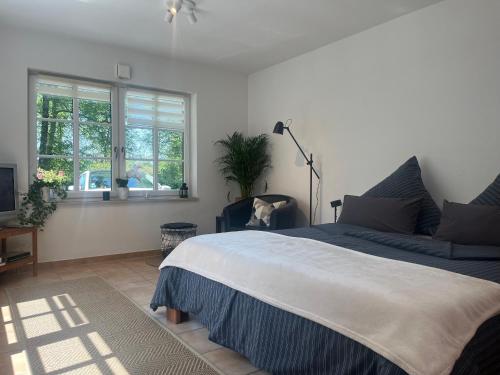Llit o llits en una habitació de Scheppes Auszeit