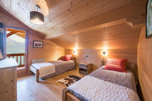 Krevet ili kreveti u jedinici u okviru objekta Chalet Bernard