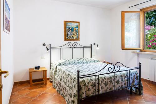 a bedroom with a bed and a window at Fresia Quadrilocale in Marina di Grosseto
