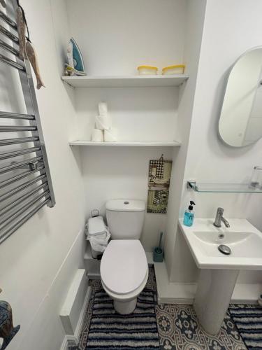 a bathroom with a toilet and a sink at Duke of Albany in Weymouth