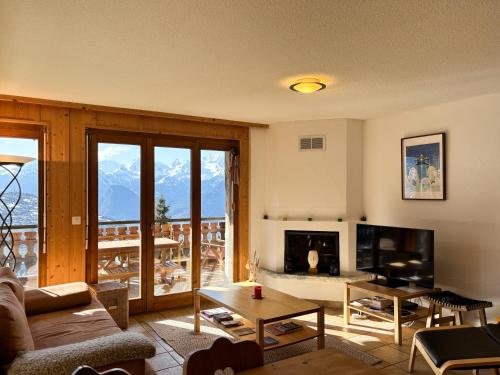 Appartement d'une chambre avec vue imprenable - Veysonnaz