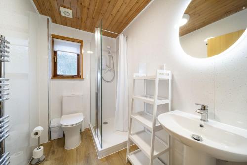 a bathroom with a toilet sink and a shower at E42 - Nare in Truro