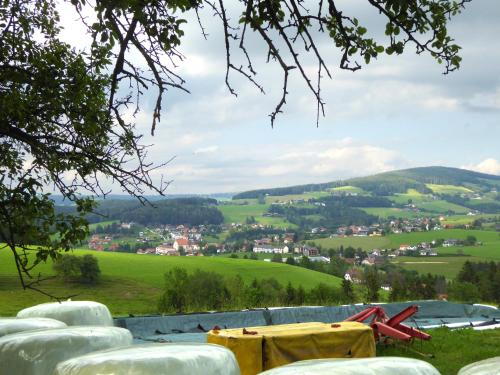 a view from the top of a hill at Promschhof in Semriach