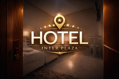 a sign for a hotel in a room at Hotel Interlagos Plaza in São Paulo