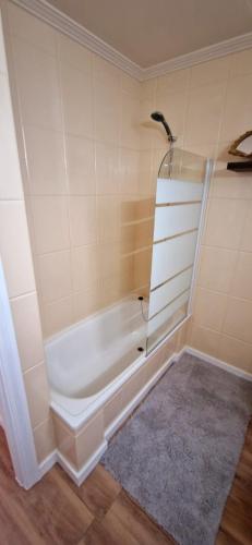 a bathroom with a bath tub and a shower at Apartament La Torre in Torrevieja