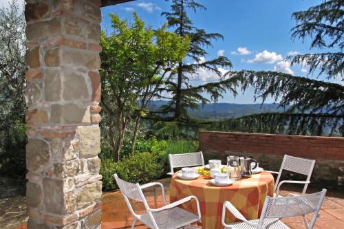 a table and chairs on a patio at Casa Citille - Happy Rentals in Greve in Chianti