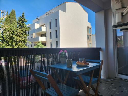 Balkon oz. terasa v nastanitvi Le Prado de Sète