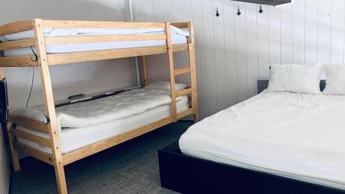 a room with two bunk beds and a bed at Le Cercle des Neiges Étoilé in Métabief