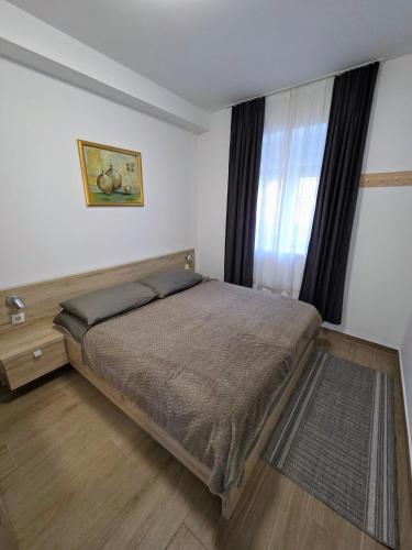 a bedroom with a bed and a window at Apartments A&A in Bibinje