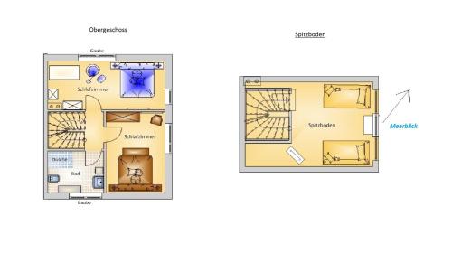two diagrams of aominium at Reethaus Casa Baltica in Börgerende-Rethwisch