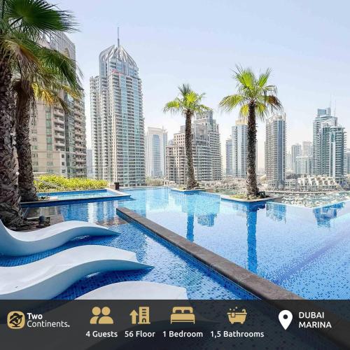 Luxurious 56th floor TOP Pool & Marina Views