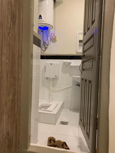 a bathroom with a sink and a toilet in a room at Mariner Lodge Skardu in Skardu