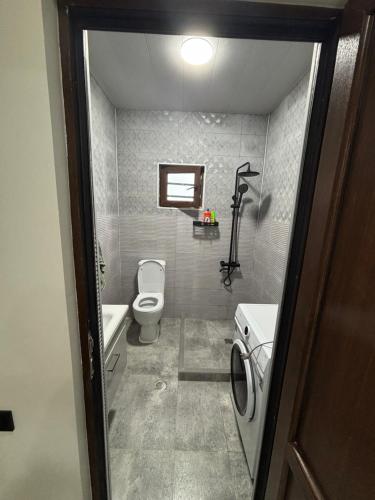 a bathroom with a toilet and a sink at Green Villa in Kobuleti