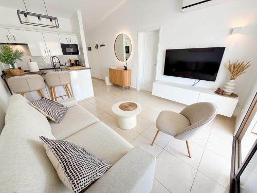 Coastal Modern Apartment Los Cristianos - Heated Pool, AC, Big Terrace