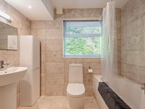 a bathroom with a toilet and a sink at 1 Bed in Lymington oc-92403 in Ripley