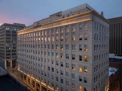 a tall building with lights in the windows at The Waymark Chattanooga, Tapestry Collection By Hilton in Chattanooga