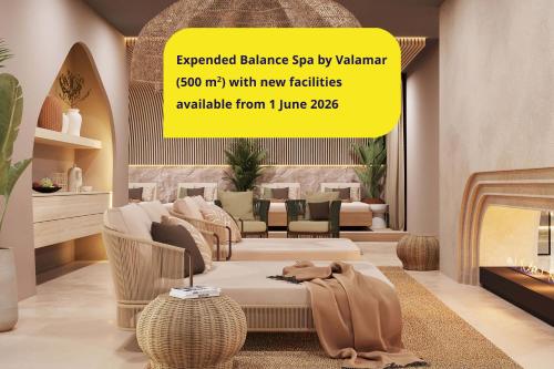 a rendering of a living room with a couch and a fireplace at Valamar Meteor Hotel in Makarska