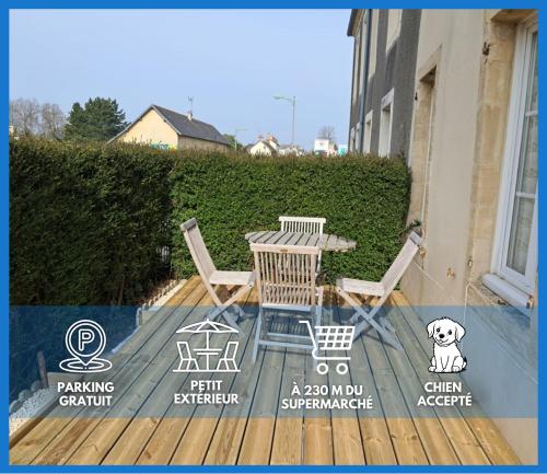 Les continents maison spacieuse 4 belles chambres parking privatif terrasse à 5 mn à pied tous commerces et 20 mn plage Omaha Beach et à 15 mn de Bayeux