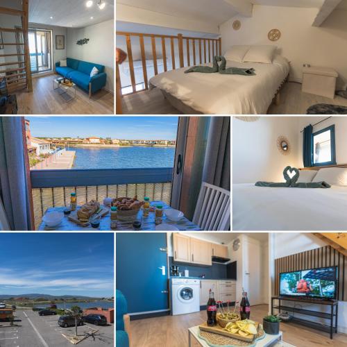 Le Marina Blue Vista - Vue Etang - Place de parking privé - Plage à 5 min - Climatisation - Wifi