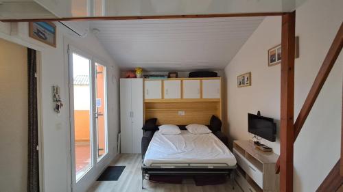 studio climatisé 4 places de 25 m2 avec mezzanine, terrasse