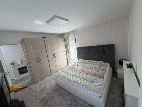 a bedroom with a large bed in a room at Biby apartament in Cluj-Napoca