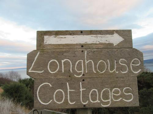 a sign for a coffees at Kestrel, Longhouse Cottages in Rosemarkie