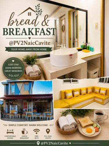 a collage of pictures of a kitchen and a restaurant at Bed and Breakfast at PV2NaicCavite in Naic