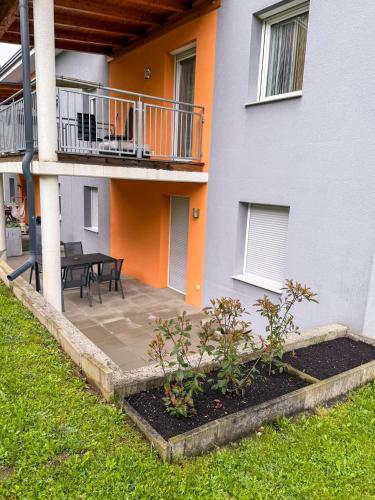 En balkon eller terrasse på Ferienwohnung Krones