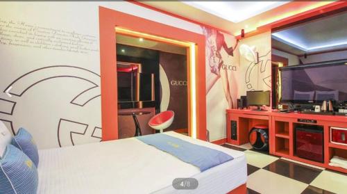 Jinju GnG Motelにあるベッド