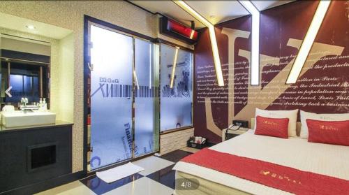 Jinju GnG Motelにあるベッド