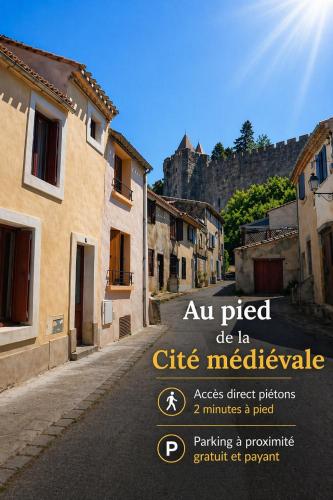 CITE MEDIEVALE- LE REMP'ART - 3 Chambres Tout Confort-au pied de la Cité- Accès direct piétons - parking gratuit