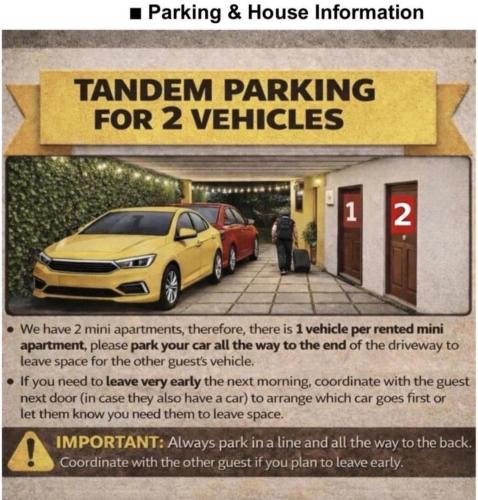 a flyer for a rental car for two vehicles at Alojamiento Cereza 1 WiFi in Alajuela