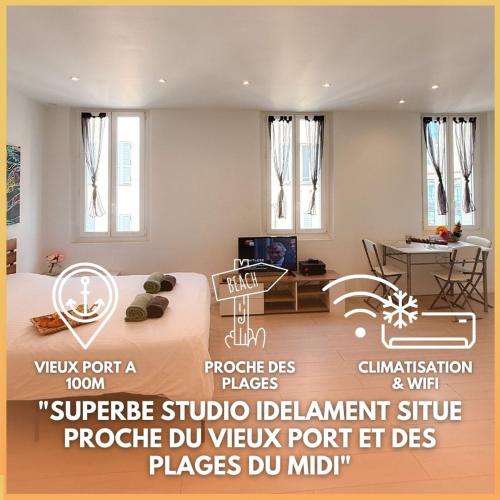 Le Clemenceau By ApiRent #Cosy #200m des plages #Wifi