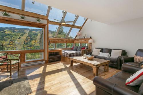 a living room with a couch and a table at 770 Potato Patch townhouse in Vail