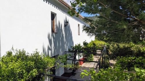 a staircase leading up to a white house with plants at La Cañota Suite King Rooms Adults Only in Talara