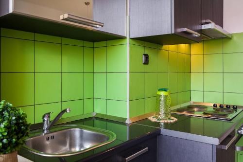 Kuchyň nebo kuchyňský kout v ubytování APARTMENT "Patricia"