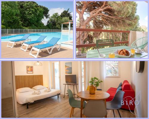 Lovely studio with golf course views close to the sea swimming pool park