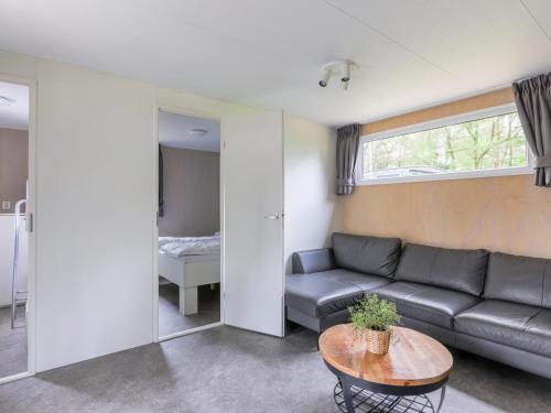 a living room with a couch and a table at Woodlodge XL 588 in Vessem